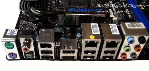 MSI P55 GD65 задняя панель